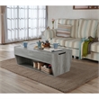 Bowery Hill Rustic Wood Storage Coffee Table in Vintage Gray