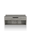 Bowery Hill Rustic Wood Storage Coffee Table in Vintage Gray