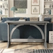 Bowery Hill Particle Board Reclaimed Oak Console Table Rectangular Arch Accents 47.24