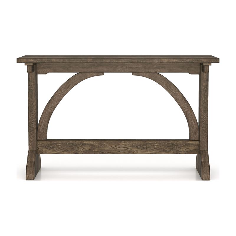 Bowery Hill Particle Board Reclaimed Oak Console Table Rectangular Arch Accents 47.24