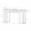 Bowery Hill Glass Gold Console Table Rectangular Geometric Base 52