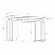 Bowery Hill Contemporary Glass Top Console Table in Chrome