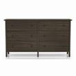 Bowery Hill Transitional Wood 6-Drawer Dresser in Wenge