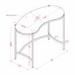 Bowery Hill Glass Gold Console Table Rectangular Unassembled