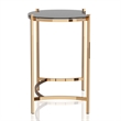 Bowery Hill Glass Gold Console Table Rectangular Unassembled
