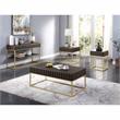 Bowery Hill Contemporary Metal 1-Drawer End Table in Walnut