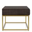 Bowery Hill Transitional Metal 2-Drawer Coffee Table in Walnut
