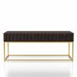 Bowery Hill Transitional Metal 2-Drawer Coffee Table in Walnut