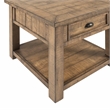 Bowery Hill 1 Drawer Farmhouse Solid Wood End Table in Brown