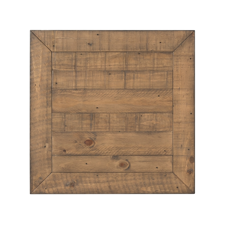 Bowery Hill 1 Drawer Farmhouse Solid Wood End Table in Brown