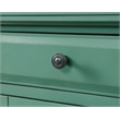 Bowery Hill Traditional Chairside Table with Power in Antique Teal Green