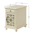 Bowery Hill Traditional Chairside Wood Table in Antique White
