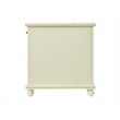 Bowery Hill Traditional Chairside Wood Table in Antique White