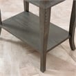 Bowery Hill Contemporary Solid Wood Narrow End Table in Washed Gray