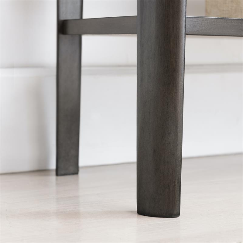 Bowery Hill Glass Top Wedge End Table with Shelf in Gray/Black