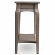 Bowery Hill Contemporary Solid Wood Narrow End Table in Gray