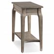 Bowery Hill Contemporary Solid Wood Narrow End Table in Gray