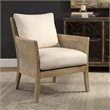 Bowery Hill Contemporary Arm Chair in Off White