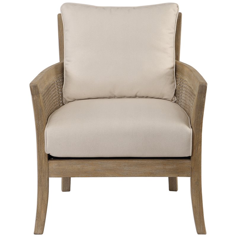 Bowery Hill Contemporary Arm Chair in Off White
