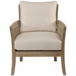 Bowery Hill Contemporary Arm Chair in Off White