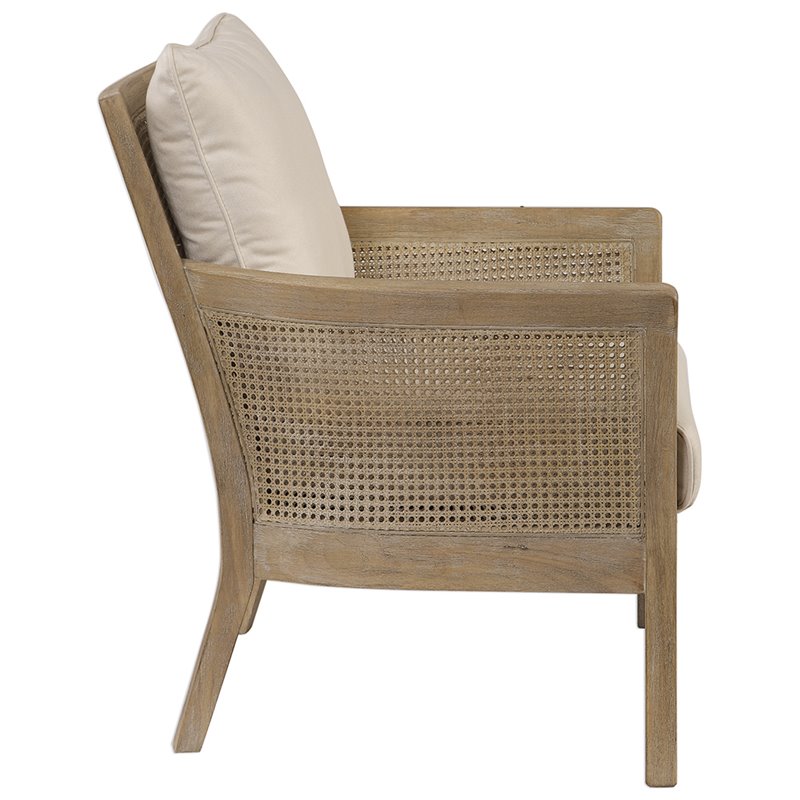Bowery Hill Contemporary Arm Chair in Off White