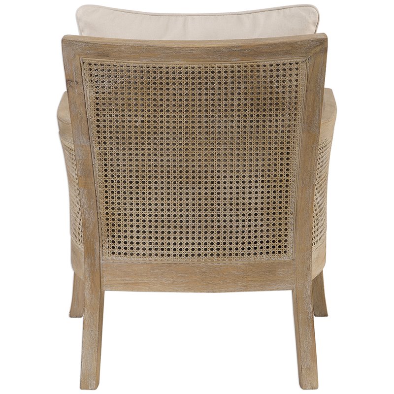 Bowery Hill Contemporary Arm Chair in Off White