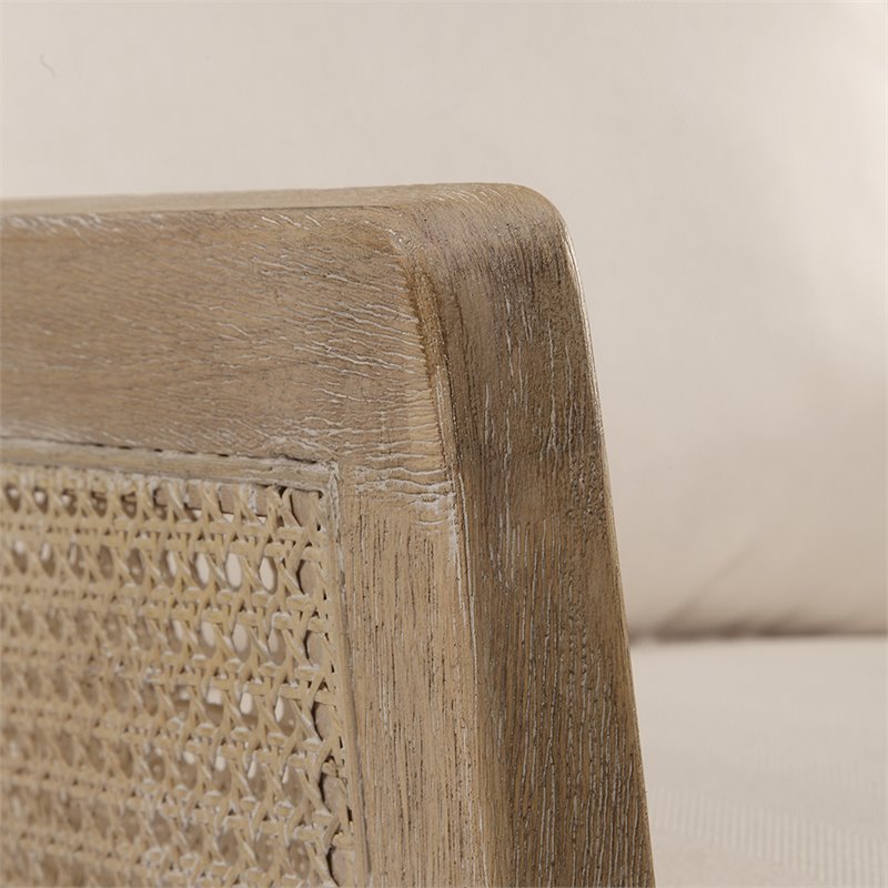 Bowery Hill Contemporary Arm Chair in Off White