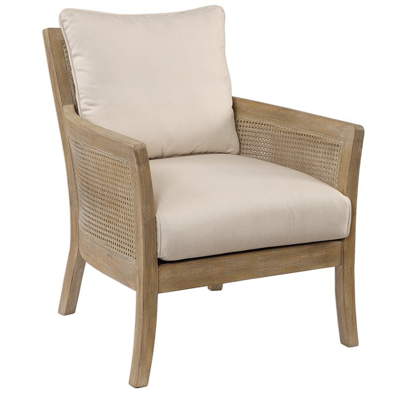 Bowery Hill Contemporary Arm Chair in Off White
