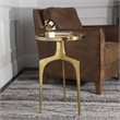 Bowery Hill Contemporary Accent Table in Soft Gold