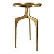 Bowery Hill Contemporary Accent Table in Soft Gold