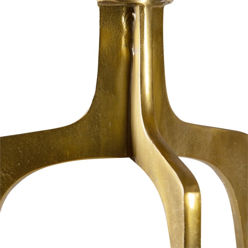 Bowery Hill Contemporary Accent Table in Soft Gold