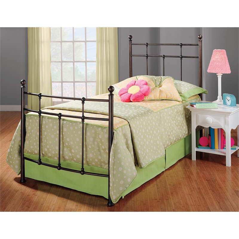 Bowery Hill Metal Antique Bronze Queen Bed Rectangular 78