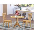 Bowery Hill Traditional Wood Dining Set in Oak