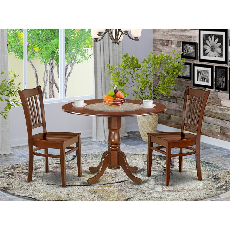 Bowery Hill Traditional Wood Dining Set in Mahogany