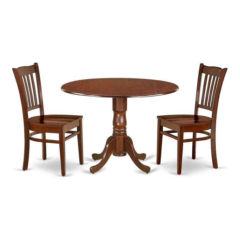 Bowery Hill Traditional Wood Dining Set in Mahogany