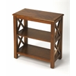 Bowery Hill Wooden Olive Ash Burl Bookcase Rectangular 22