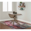 Bowery Hill Transitional Wood Drop Leaf Dining Table in Antique Rustic Brown