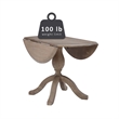 Bowery Hill Transitional Wood Drop Leaf Dining Table in Antique Rustic Brown