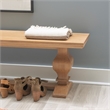 Bowery Hill Solid Pine Wood Rustic Honey Bench Rectangular Unassembled 63