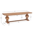 Bowery Hill Solid Pine Wood Rustic Honey Bench Rectangular Unassembled 63