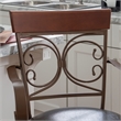 Bowery Hill Metal Bronze Counter Stool Circular Swivel 24