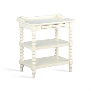 Bowery Hill Hardwood Antique White Nightstand Rectangular 26&quotW x 18&quotD x 29.5&quotH