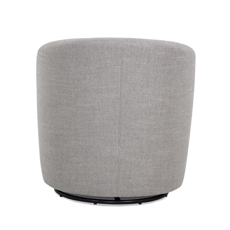 Bowery Hill Transitional Fabric Swivel Chair in Sea Oat Beige