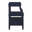 Bowery Hill Transitional Wooden Storage Nightstand in Midnight Blue