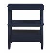 Bowery Hill Transitional Wooden Storage Nightstand in Midnight Blue