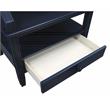 Bowery Hill Transitional Wooden Storage Nightstand in Midnight Blue