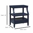 Bowery Hill Transitional Wooden Storage Nightstand in Midnight Blue