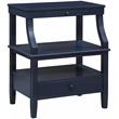 Bowery Hill Transitional Wooden Storage Nightstand in Midnight Blue