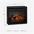 Bowery Hill Metal Electric Infrared LED Fireplace Insert in Black