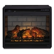 Bowery Hill Metal Electric Infrared LED Fireplace Insert in Black